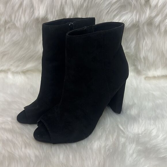 Fashion Nova Open toed Chunky heeled Ankle Boots Size 10 D21 - Picture 4 of 9